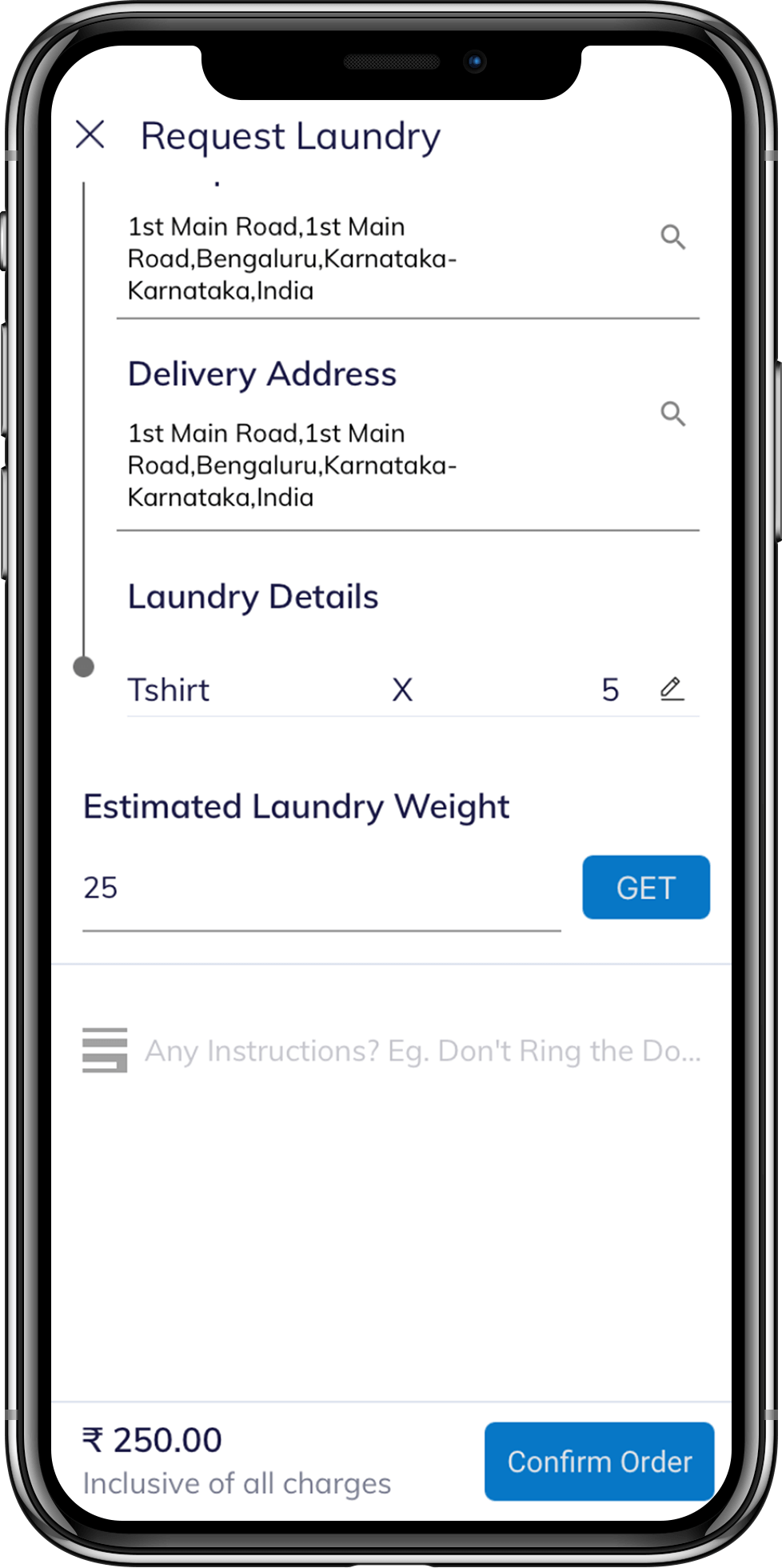 On demand laundry
