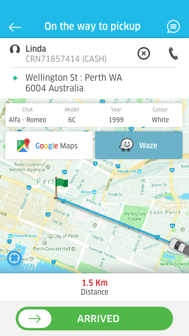 roadyo driver app on on the way