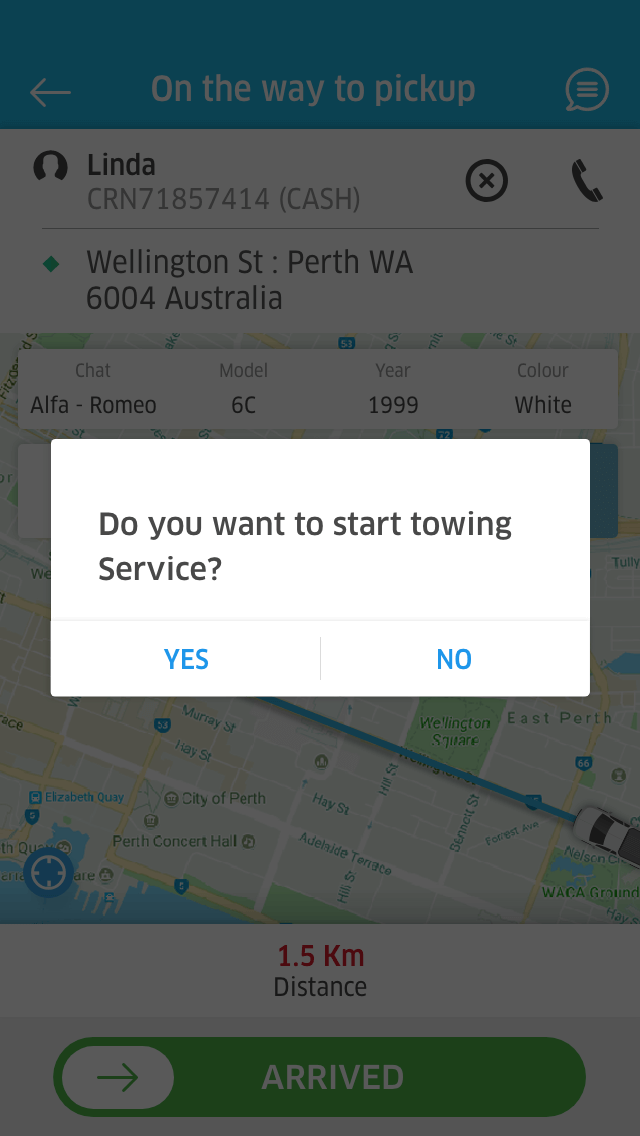 roadyo driver app receipt